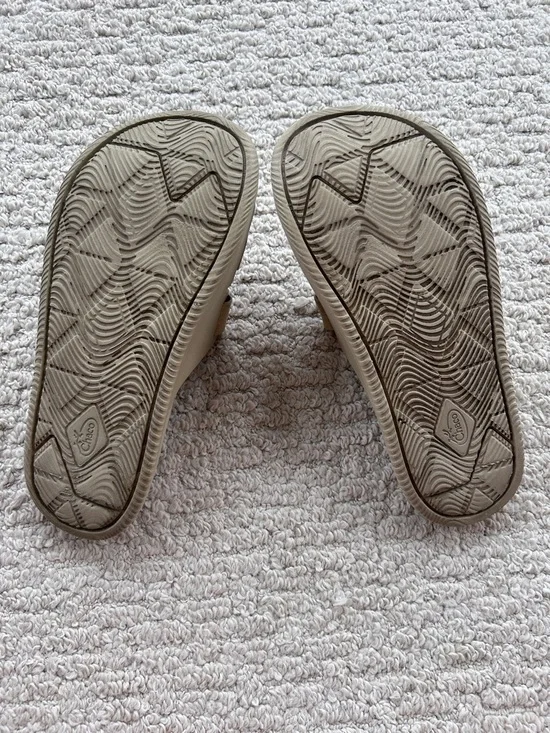 Chaco Taupe Two-Strap Slide Sandals - Picture 5 of 9